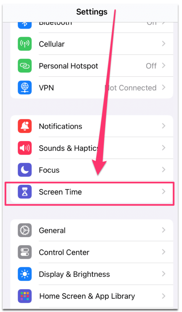 iPhone screen time